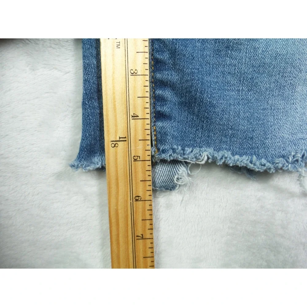 Judy Blue Jean Shorts Womens Size 2XL Blue Denim Cut-Off Hight Rise Stretch